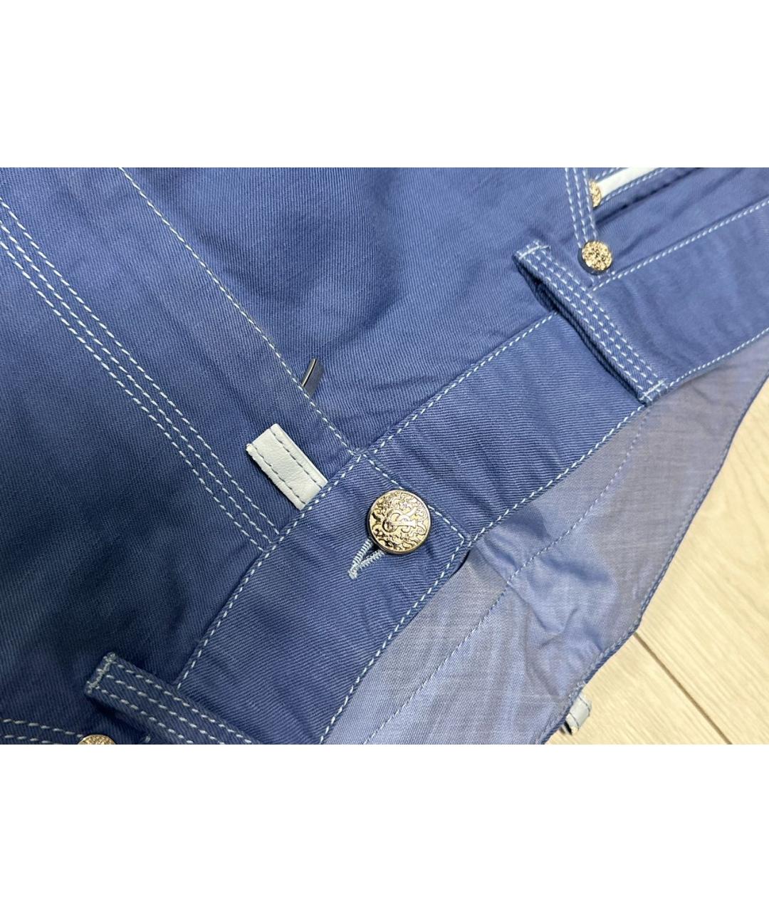 STEFANO RICCI Синие повседневные брюки, фото 5