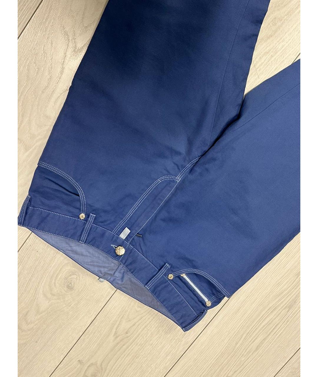 STEFANO RICCI Синие повседневные брюки, фото 2