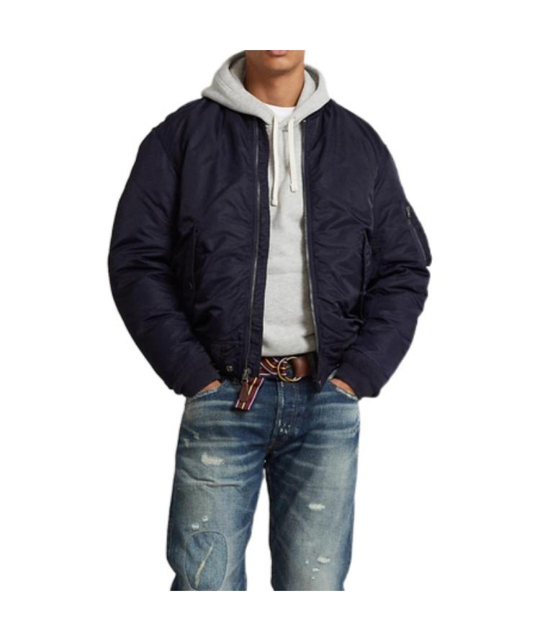 POLO RALPH LAUREN Синяя полиамидовая куртка, фото 2