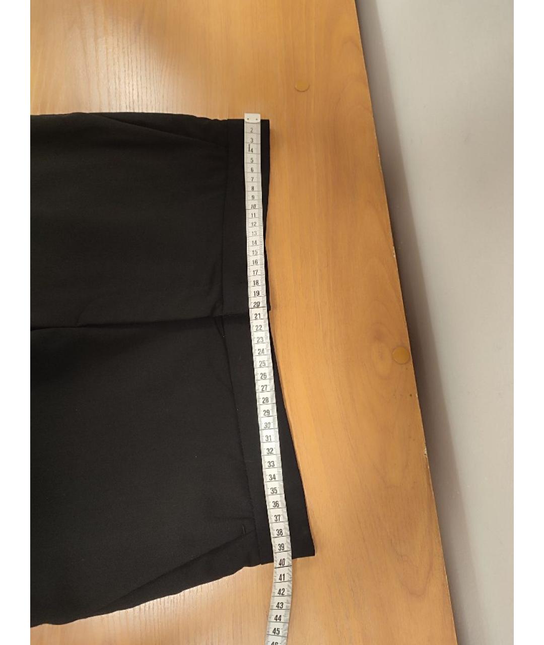 ESCADA Черные шерстяные прямые брюки, фото 5