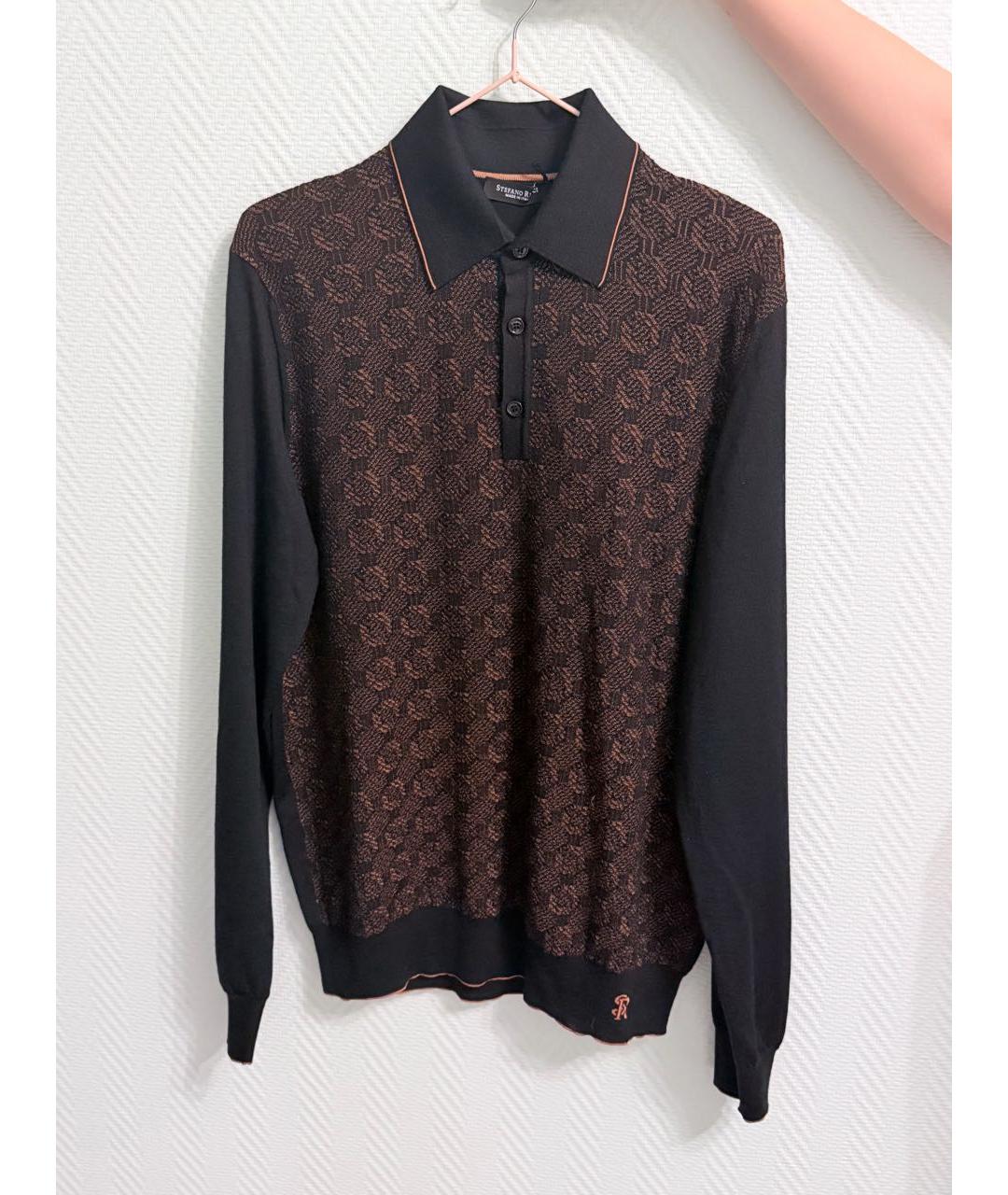STEFANO RICCI Коричневый шерстяной джемпер / свитер, фото 9