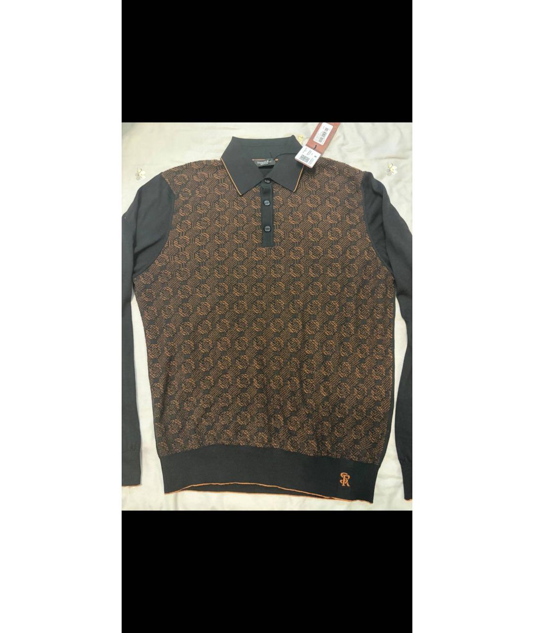 STEFANO RICCI Коричневый шерстяной джемпер / свитер, фото 8