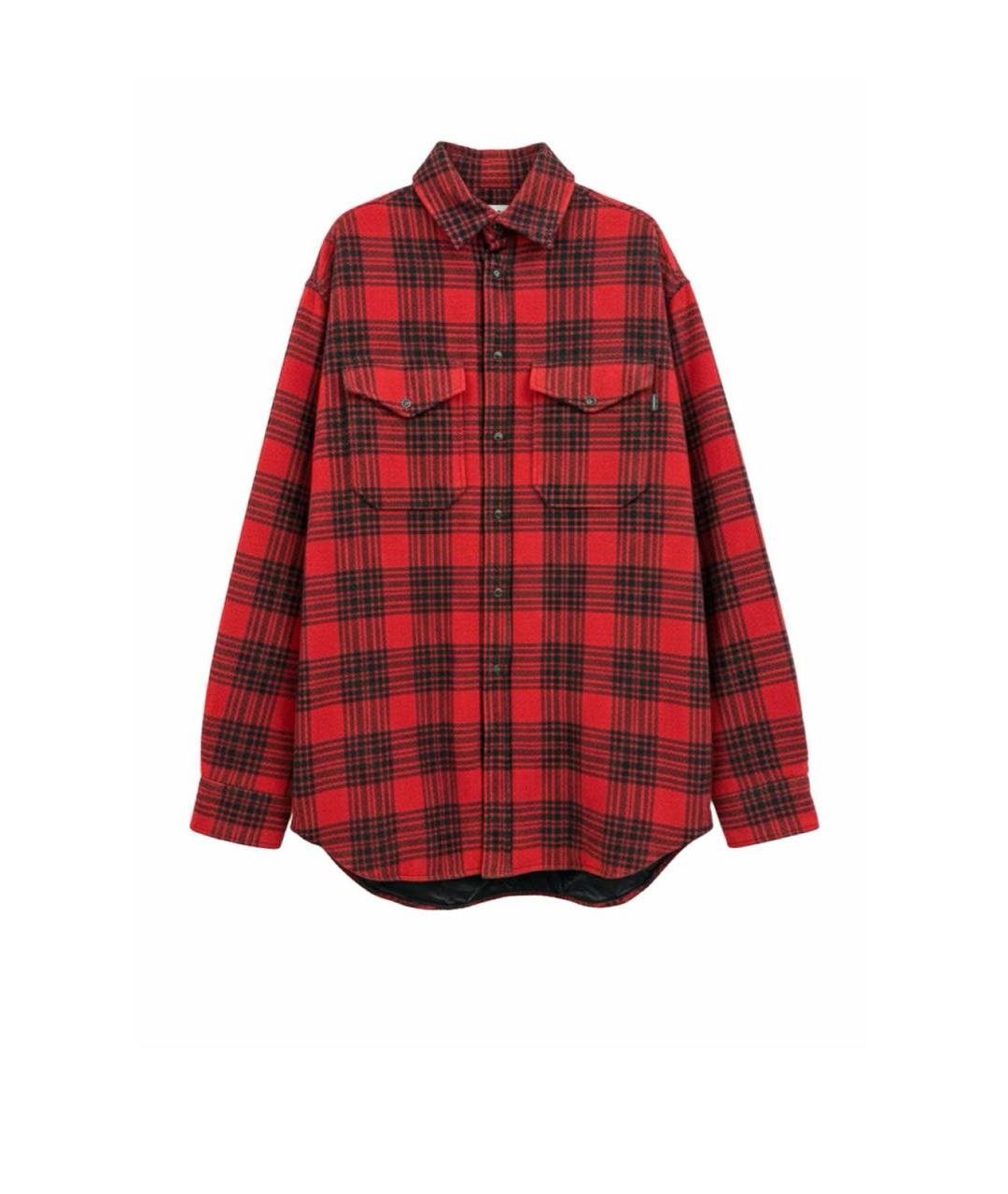 VETEMENTS Бордовая шерстяная рубашка, фото 7