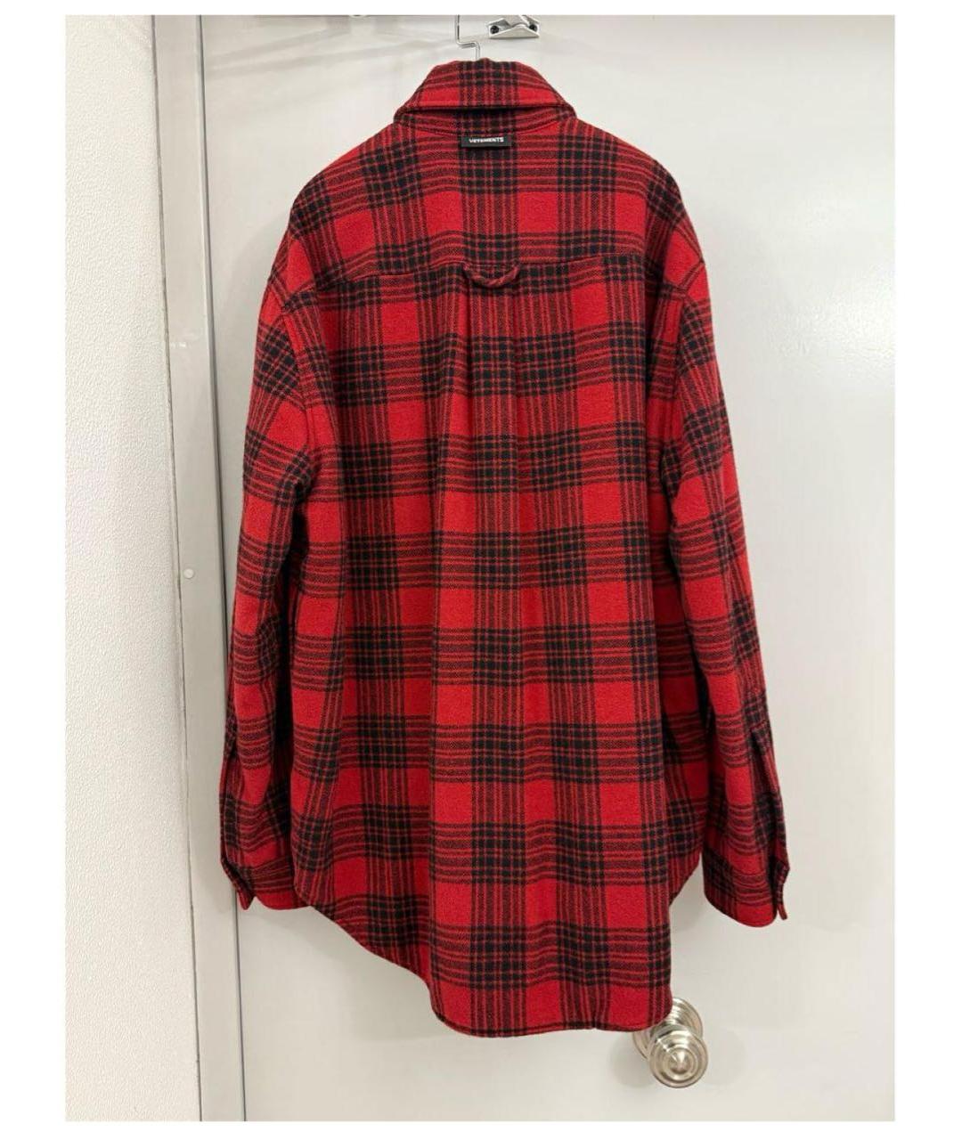 VETEMENTS Бордовая шерстяная рубашка, фото 2