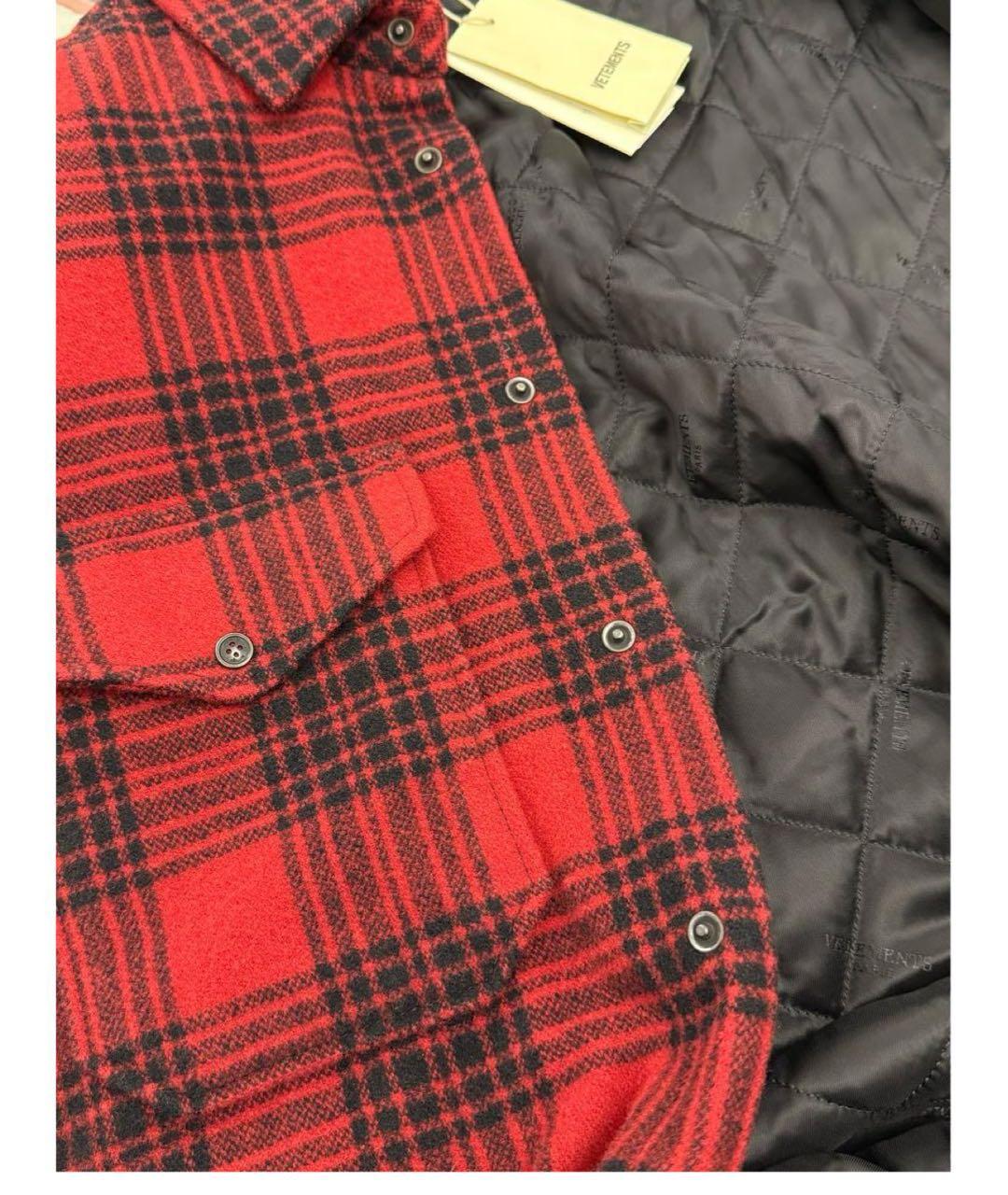 VETEMENTS Бордовая шерстяная рубашка, фото 6