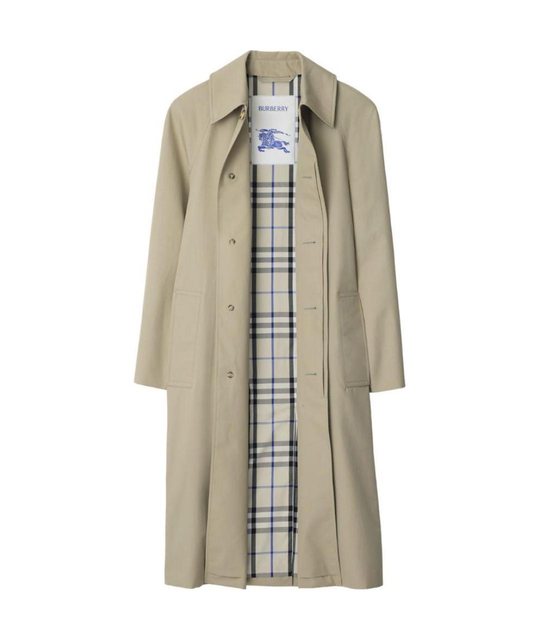 BURBERRY Коричневый хлопковый тренч/плащ, фото 2