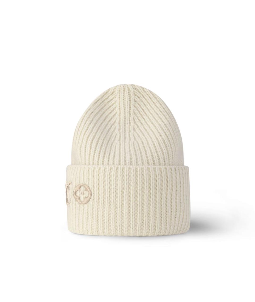 LOUIS VUITTON Бежевая шерстяная шапка, фото 2