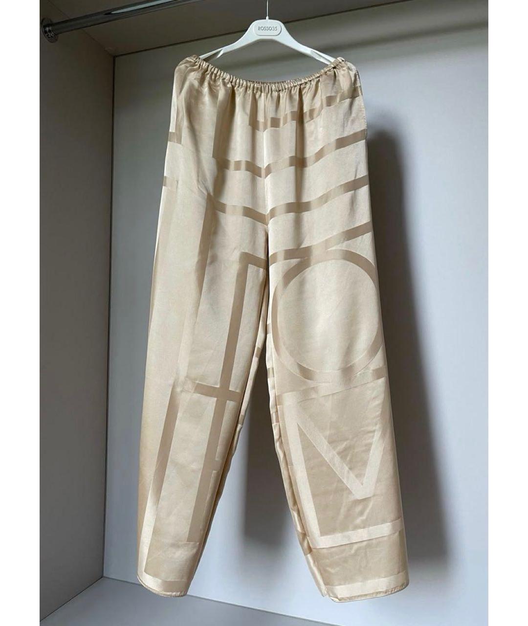 TOTEME Бежевый шелковый костюм с брюками, фото 6