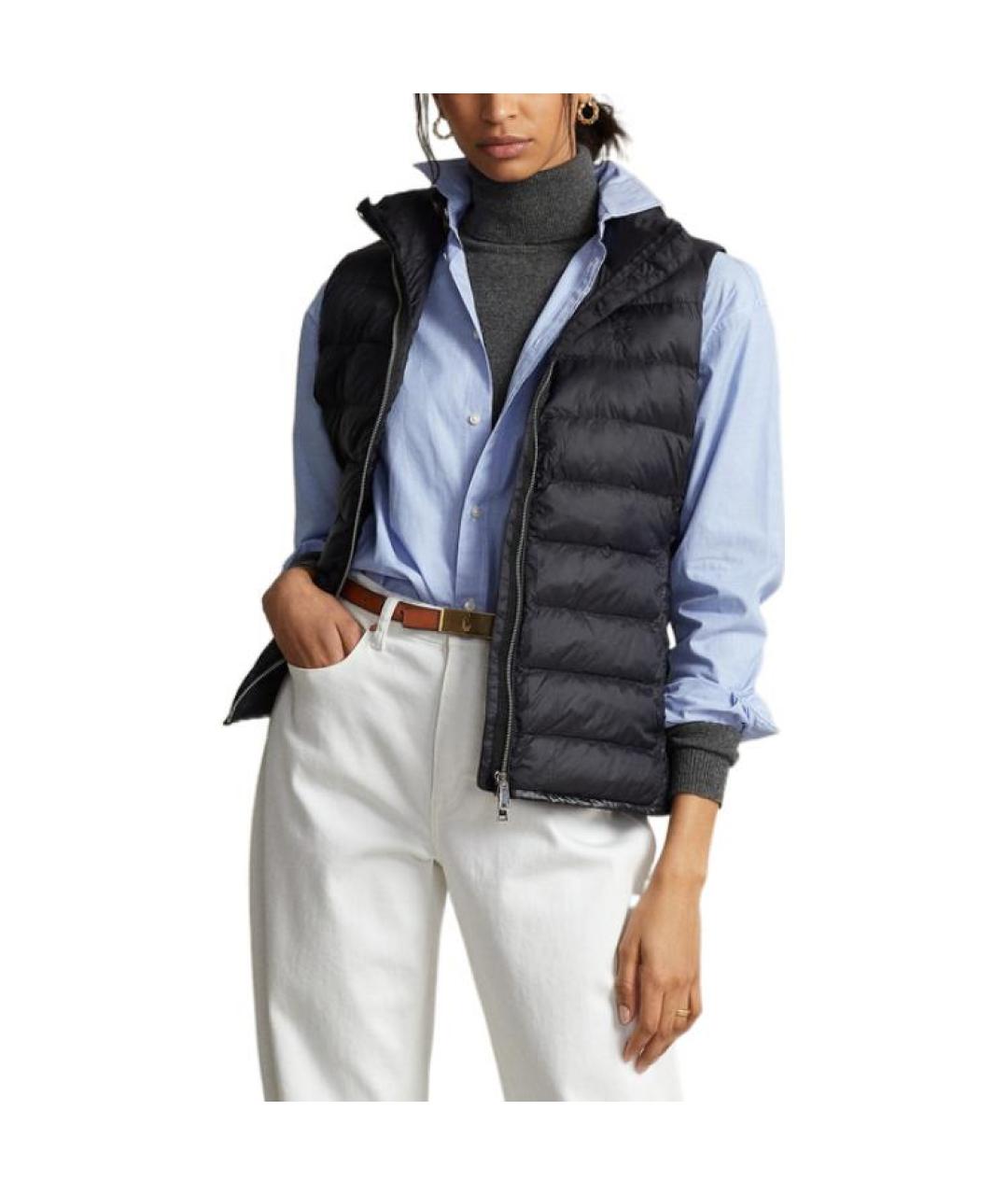 POLO RALPH LAUREN Черный полиамидовый жилет, фото 2