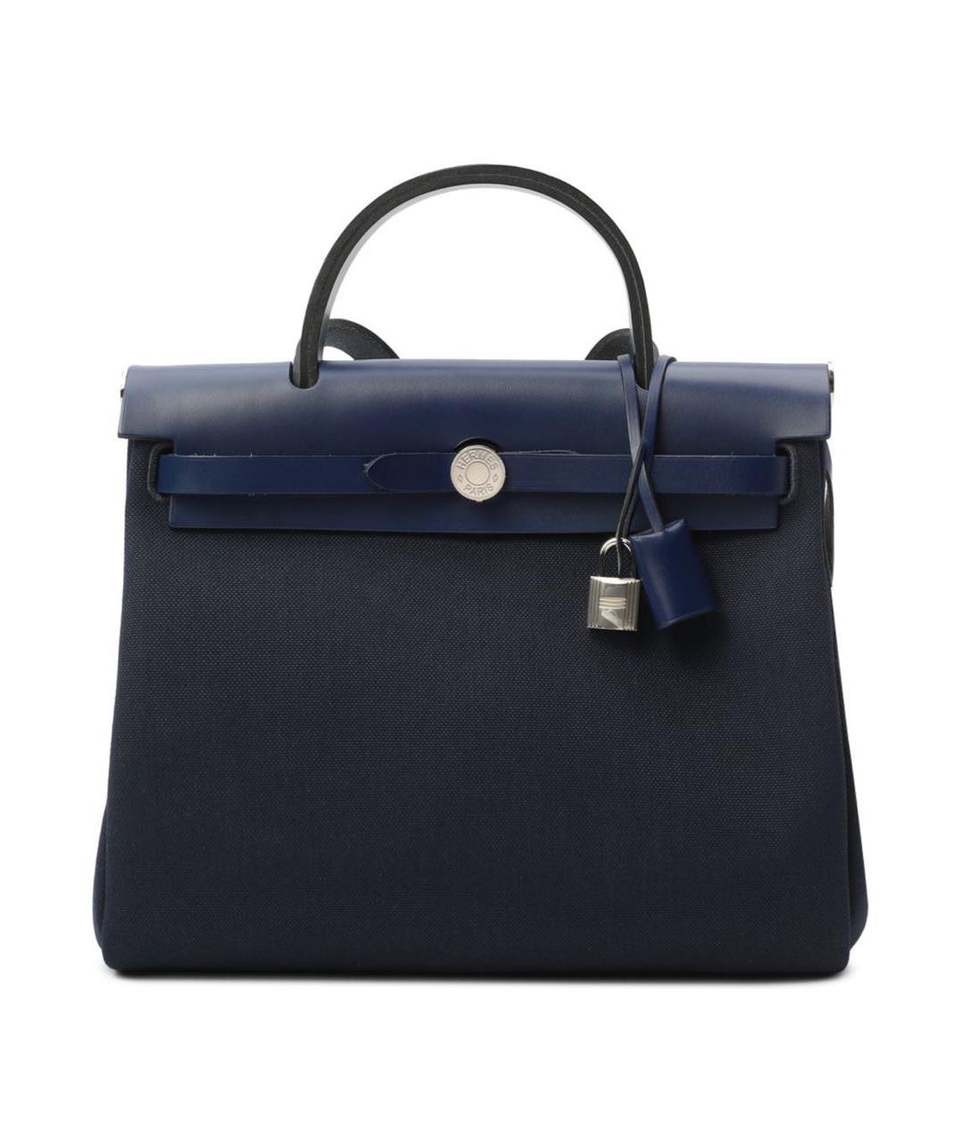 HERMES Синяя тканевая сумка через плечо, фото 1