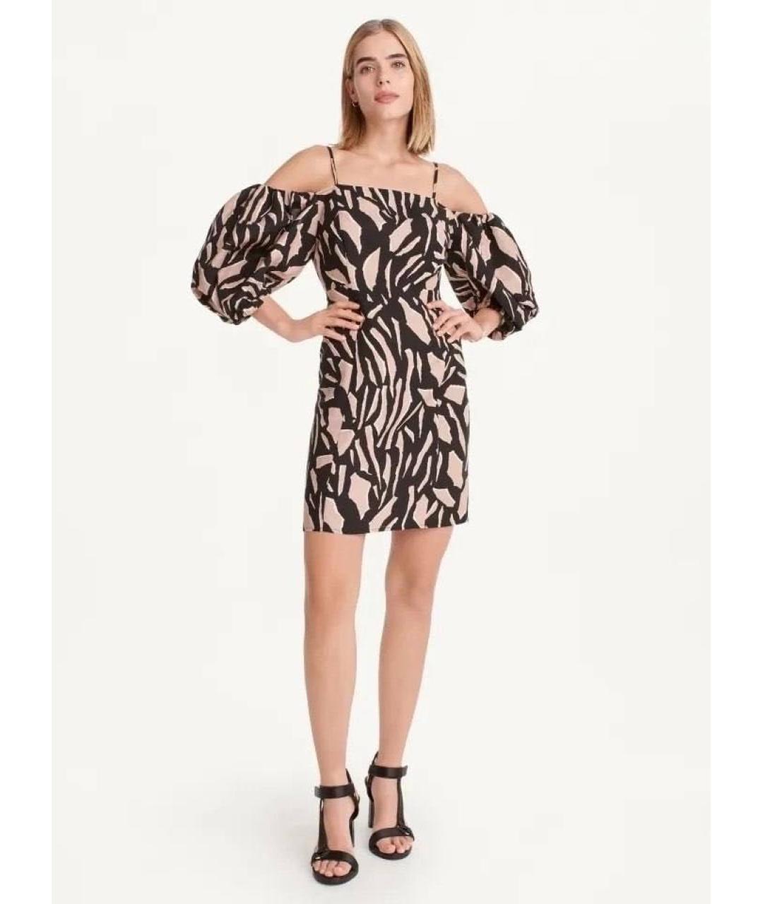 DKNY Бежевое льняное коктейльное платье, фото 3