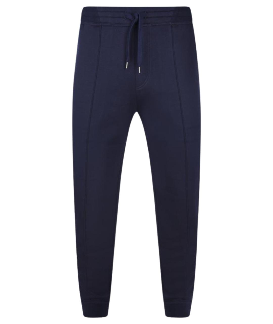 BRUNELLO CUCINELLI Синие хлопковые повседневные брюки, фото 1