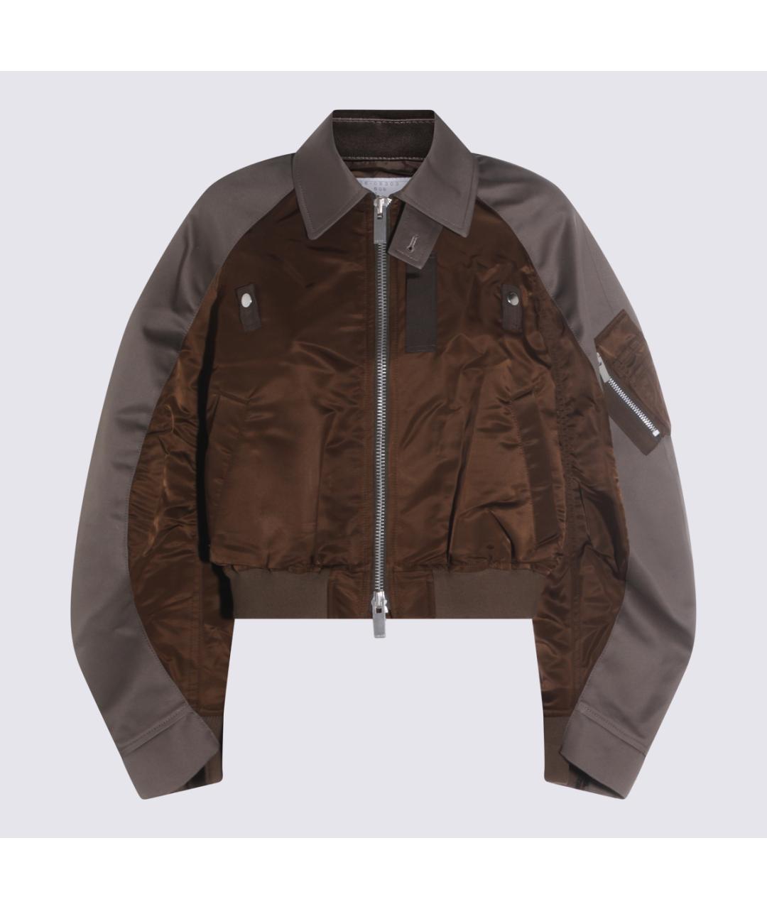 SACAI Коричневая хлопковая куртка, фото 5