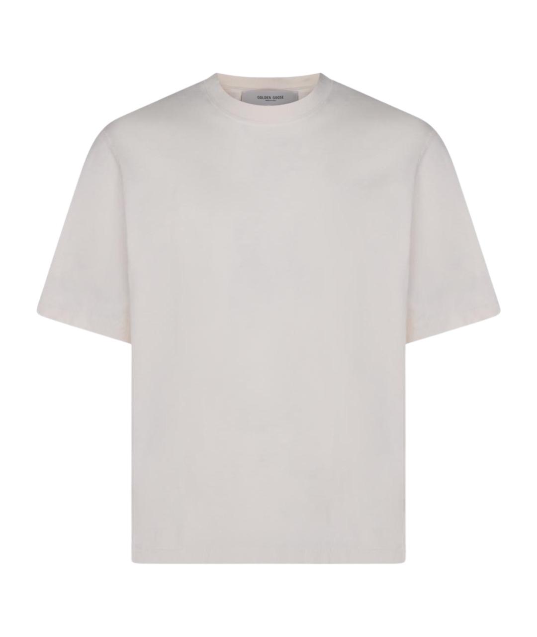 GOLDEN GOOSE DELUXE BRAND Бежевая хлопковая футболка, фото 1