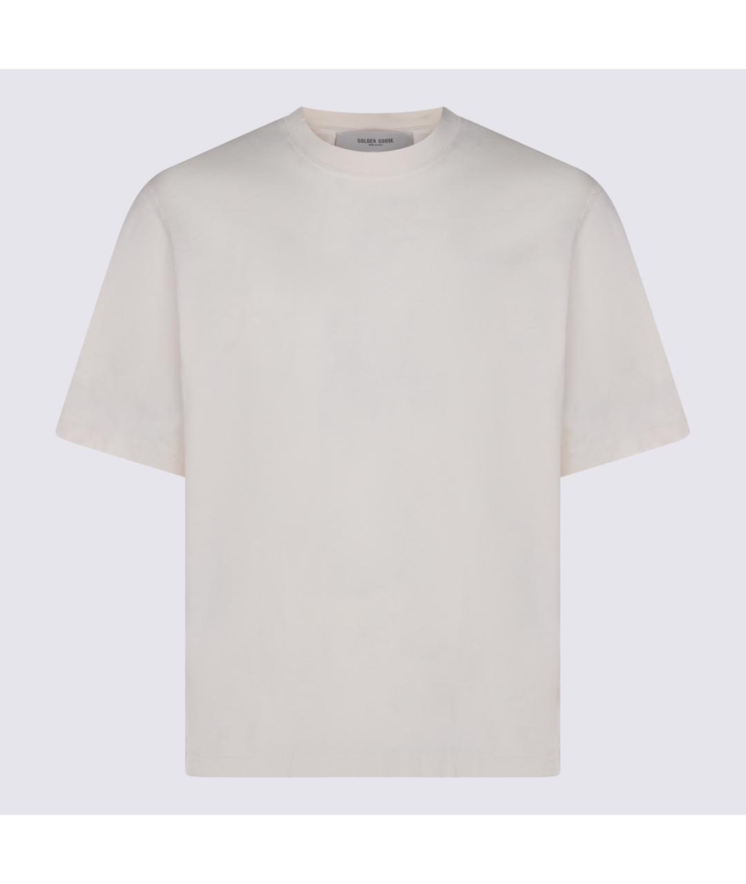 GOLDEN GOOSE DELUXE BRAND Бежевая хлопковая футболка, фото 5