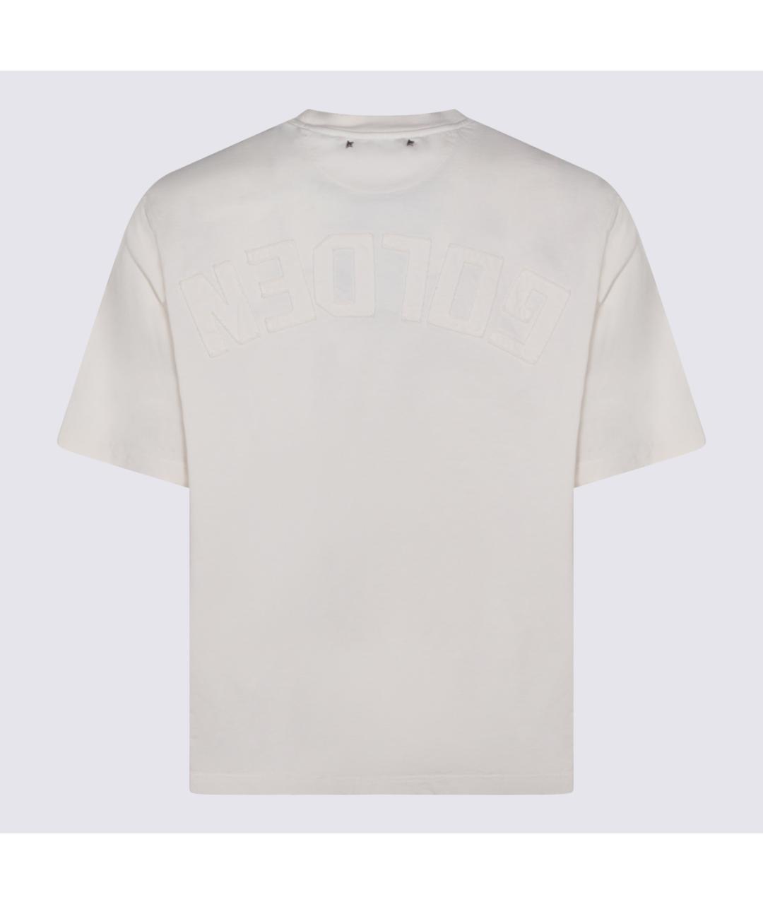 GOLDEN GOOSE DELUXE BRAND Бежевая хлопковая футболка, фото 2