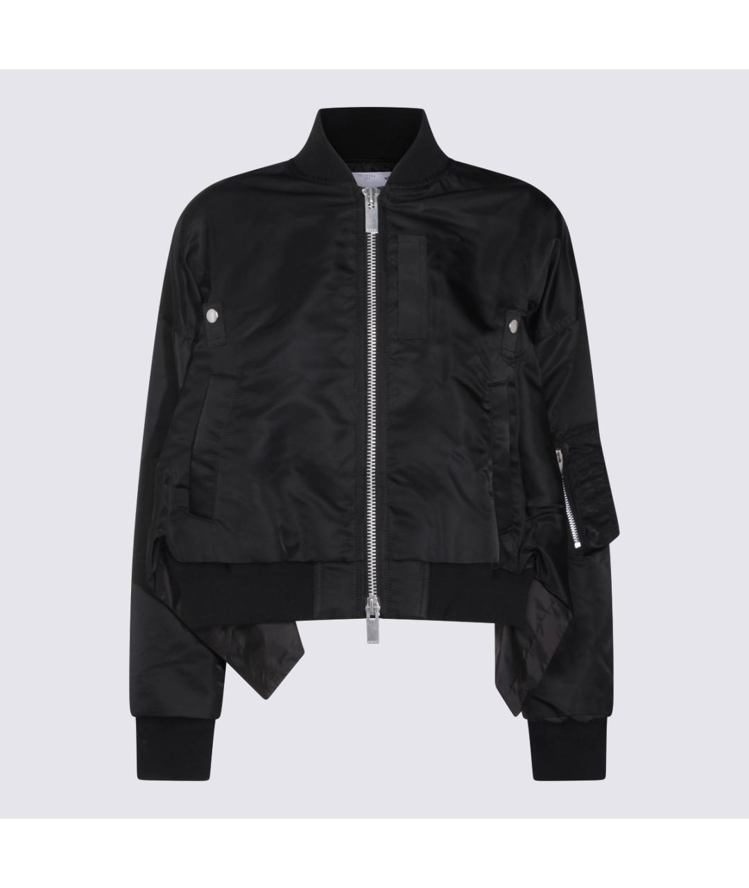 SACAI Черная полиамидовая куртка, фото 2