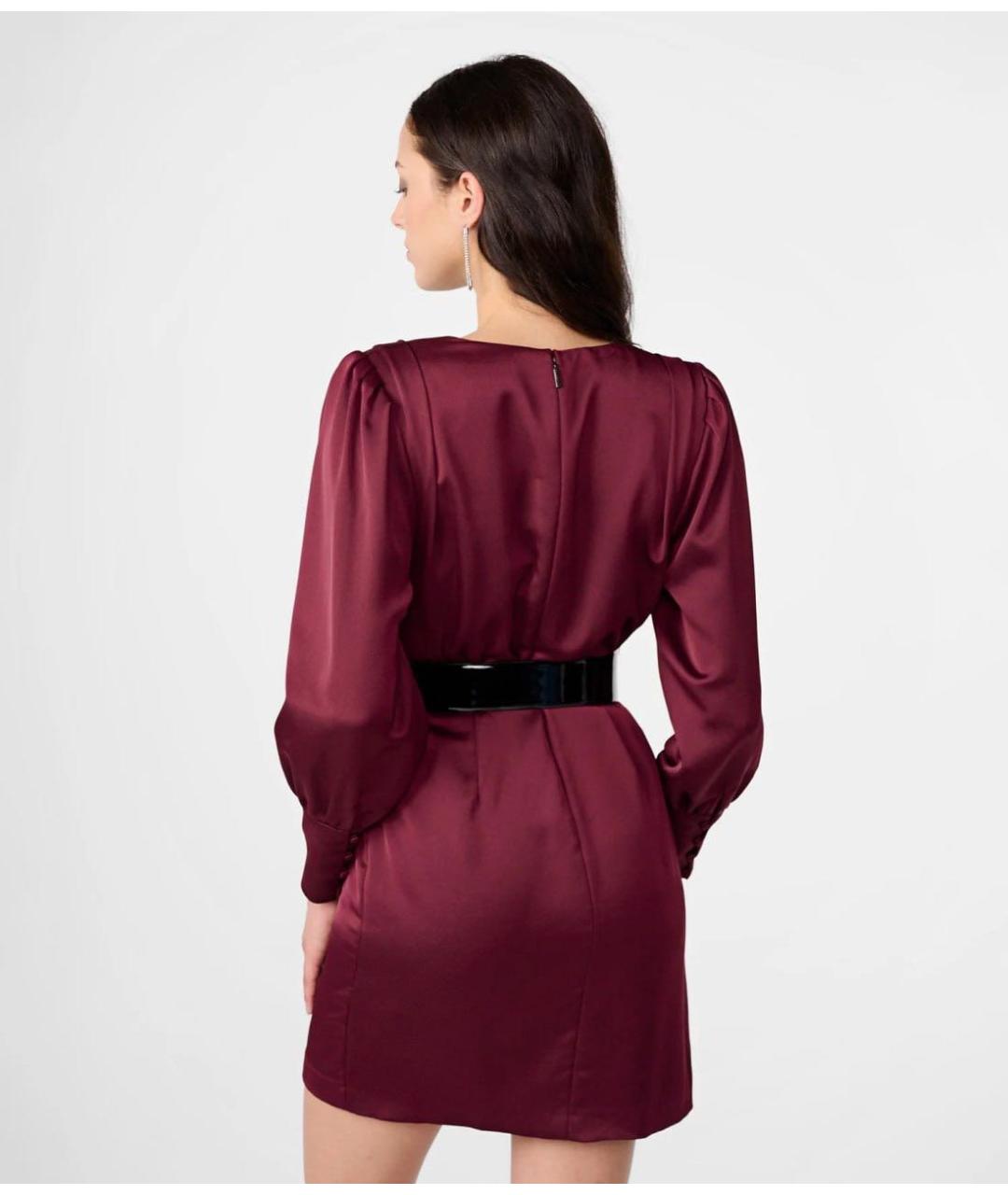 KARL LAGERFELD Бордовое полиэстеровое коктейльное платье, фото 3