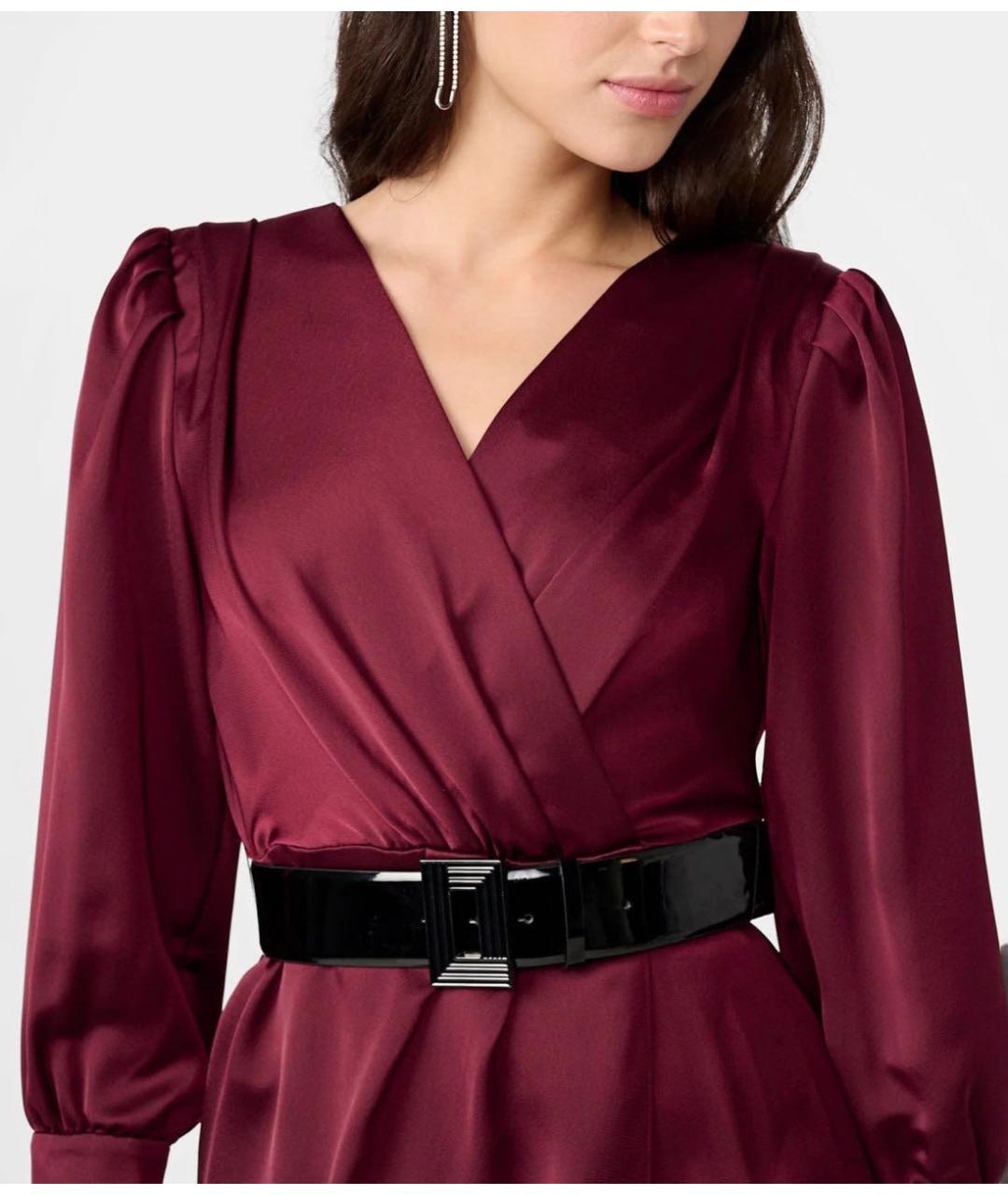 KARL LAGERFELD Бордовое полиэстеровое коктейльное платье, фото 4