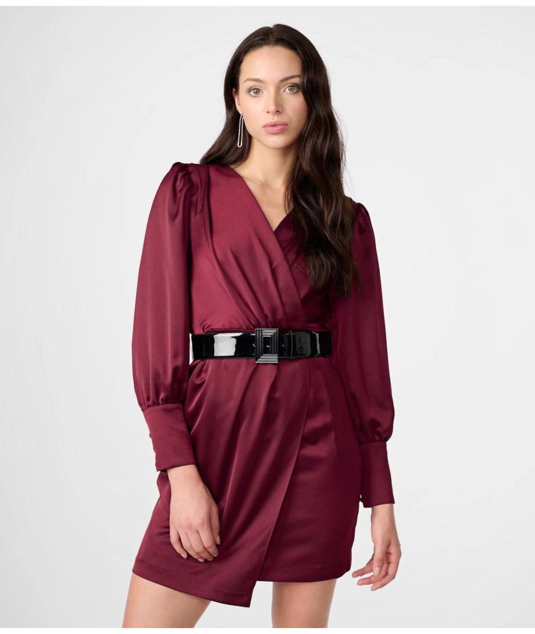 KARL LAGERFELD Бордовое полиэстеровое коктейльное платье, фото 5