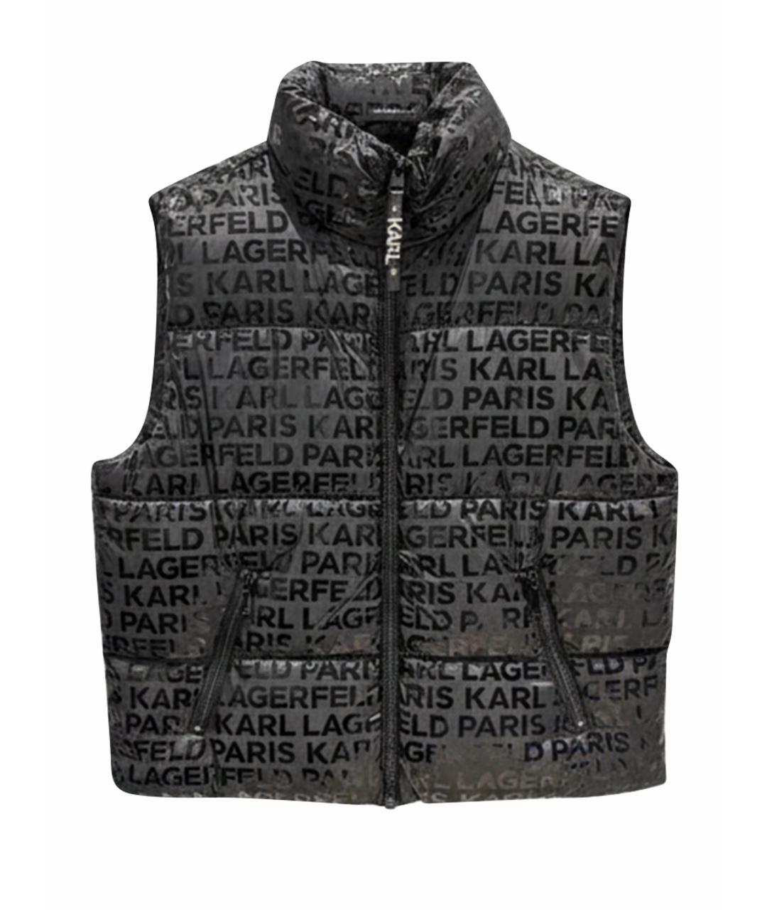 KARL LAGERFELD Черный полиэстеровый жилет, фото 1