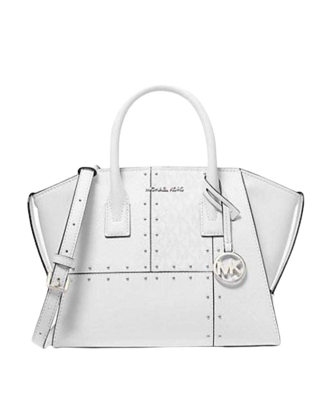 MICHAEL KORS Белая кожаная сумка с короткими ручками, фото 1