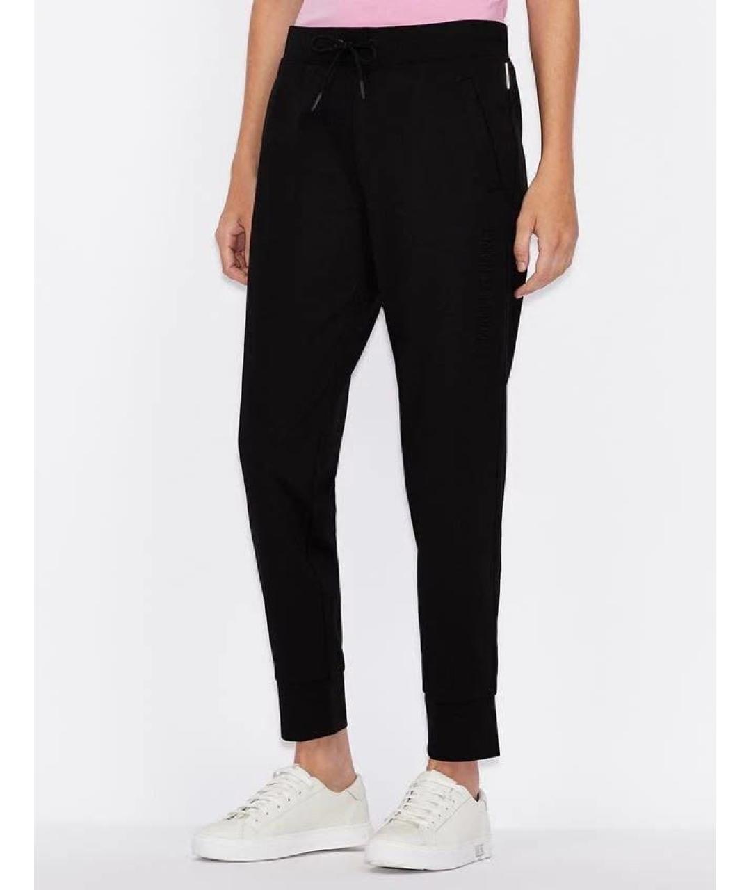 ARMANI EXCHANGE Черные полиэстеровые спортивные брюки и шорты, фото 5