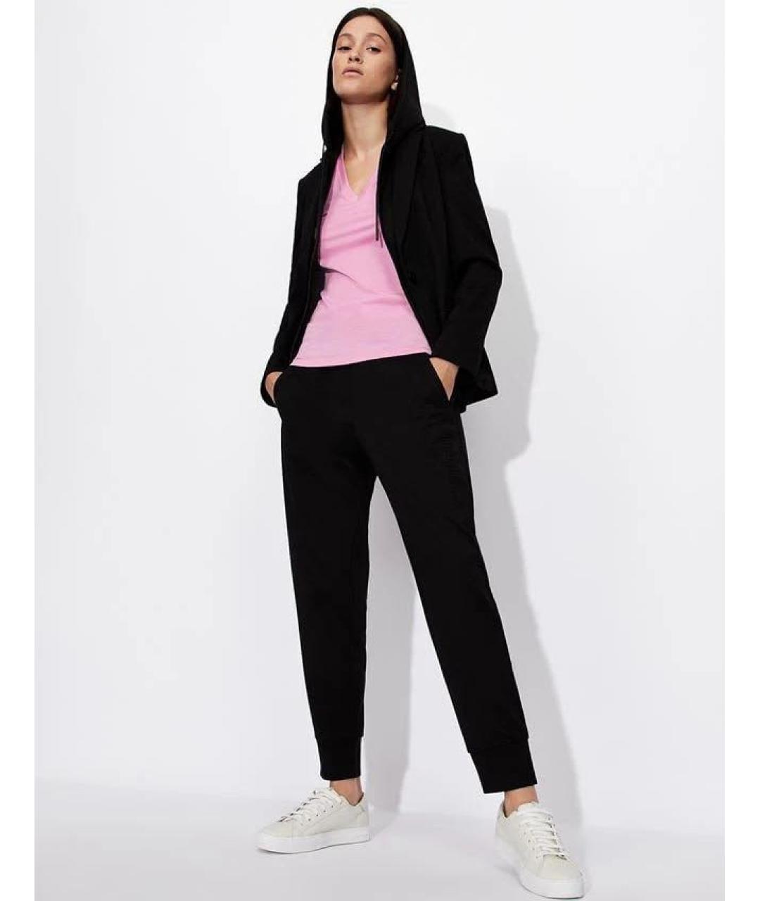 ARMANI EXCHANGE Черные полиэстеровые спортивные брюки и шорты, фото 4