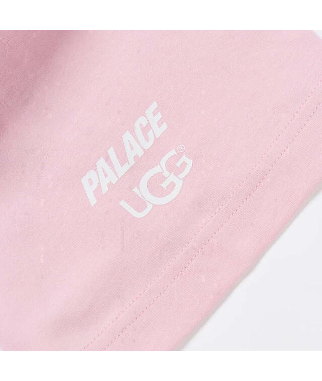 PALACE Розовая хлопковая футболка, фото 2