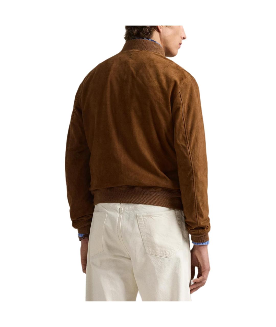 POLO RALPH LAUREN Коричневая замшевая куртка, фото 3