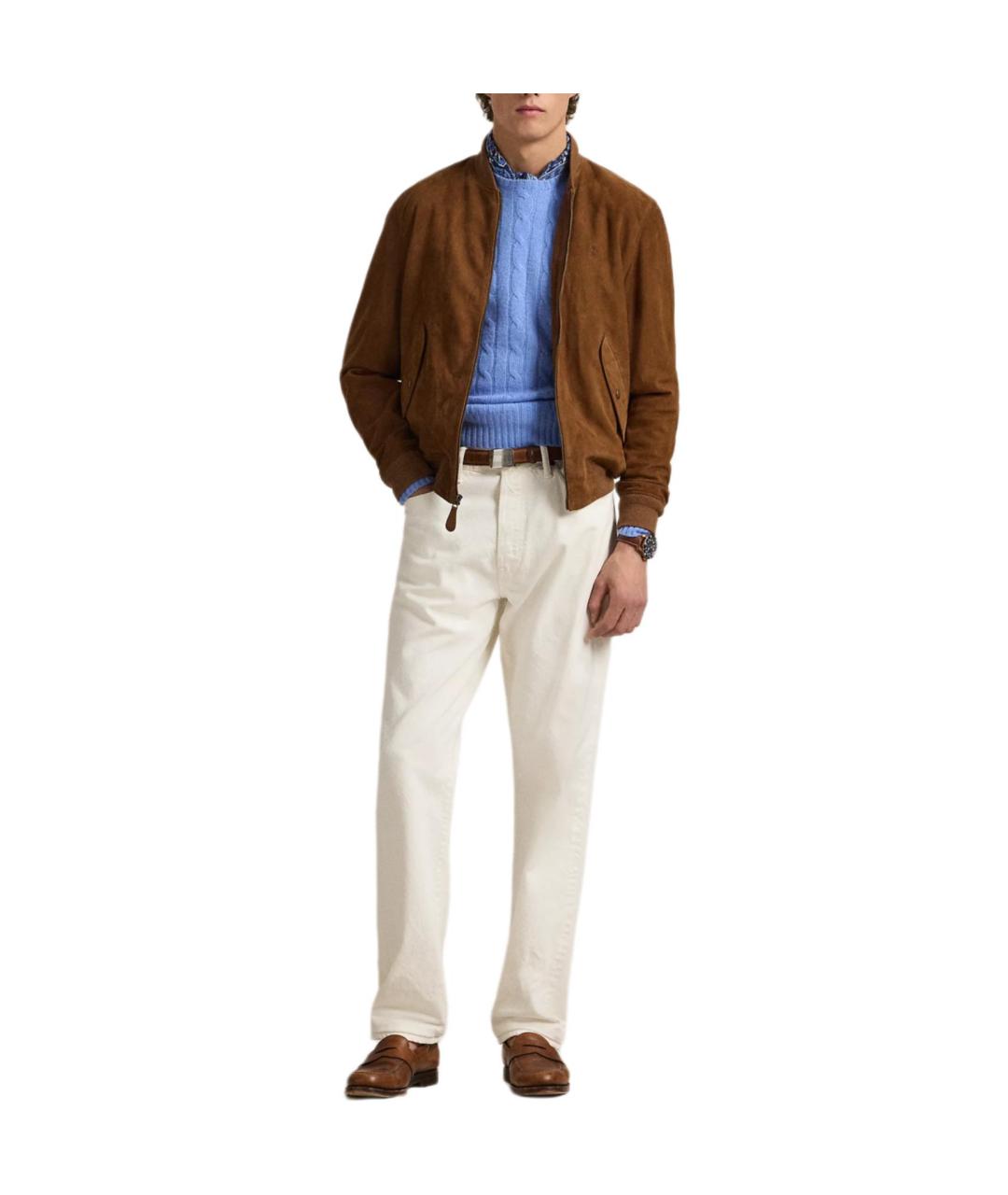 POLO RALPH LAUREN Коричневая замшевая куртка, фото 4