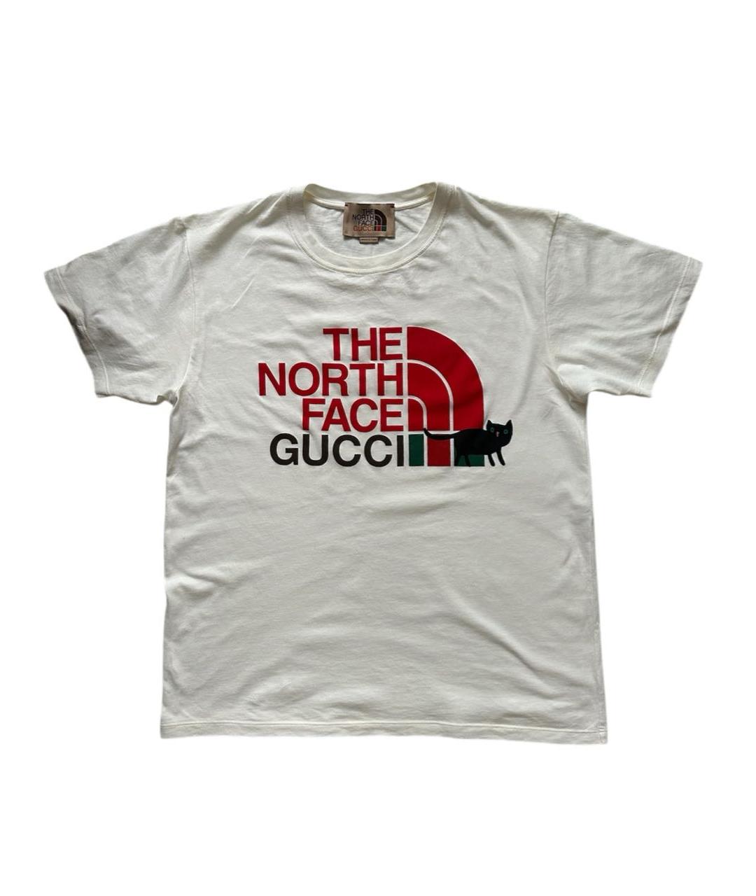 GUCCI Белая хлопковая футболка, фото 1