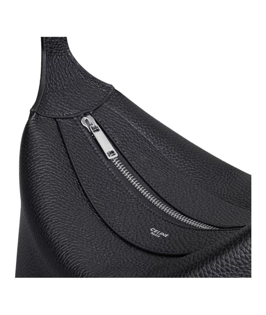 CELINE Черная кожаная сумка на плечо, фото 5