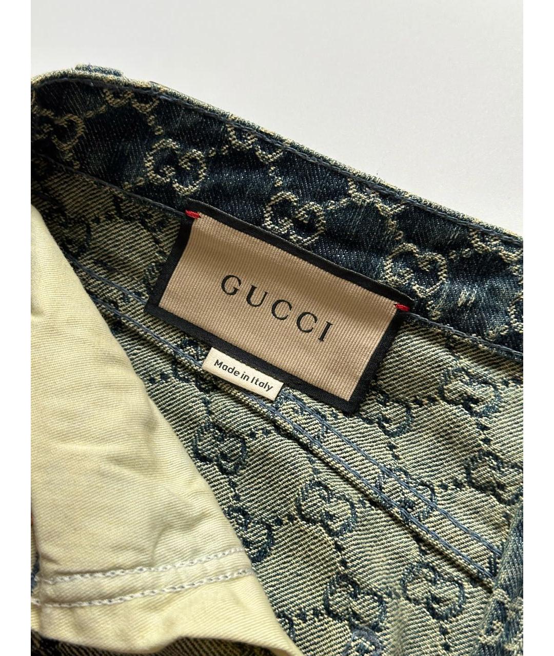GUCCI Хлопковые прямые джинсы, фото 5