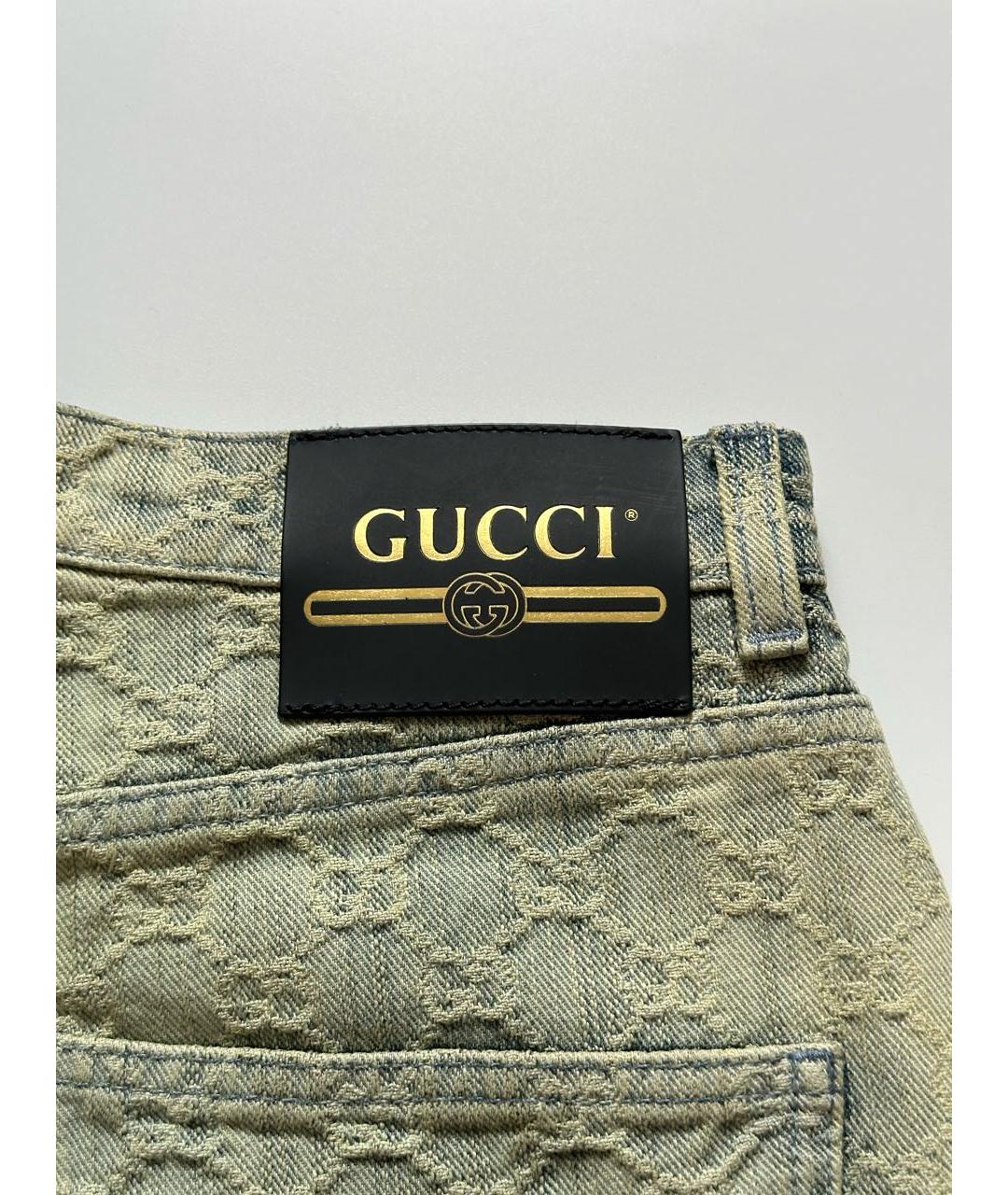 GUCCI Хлопковые прямые джинсы, фото 7