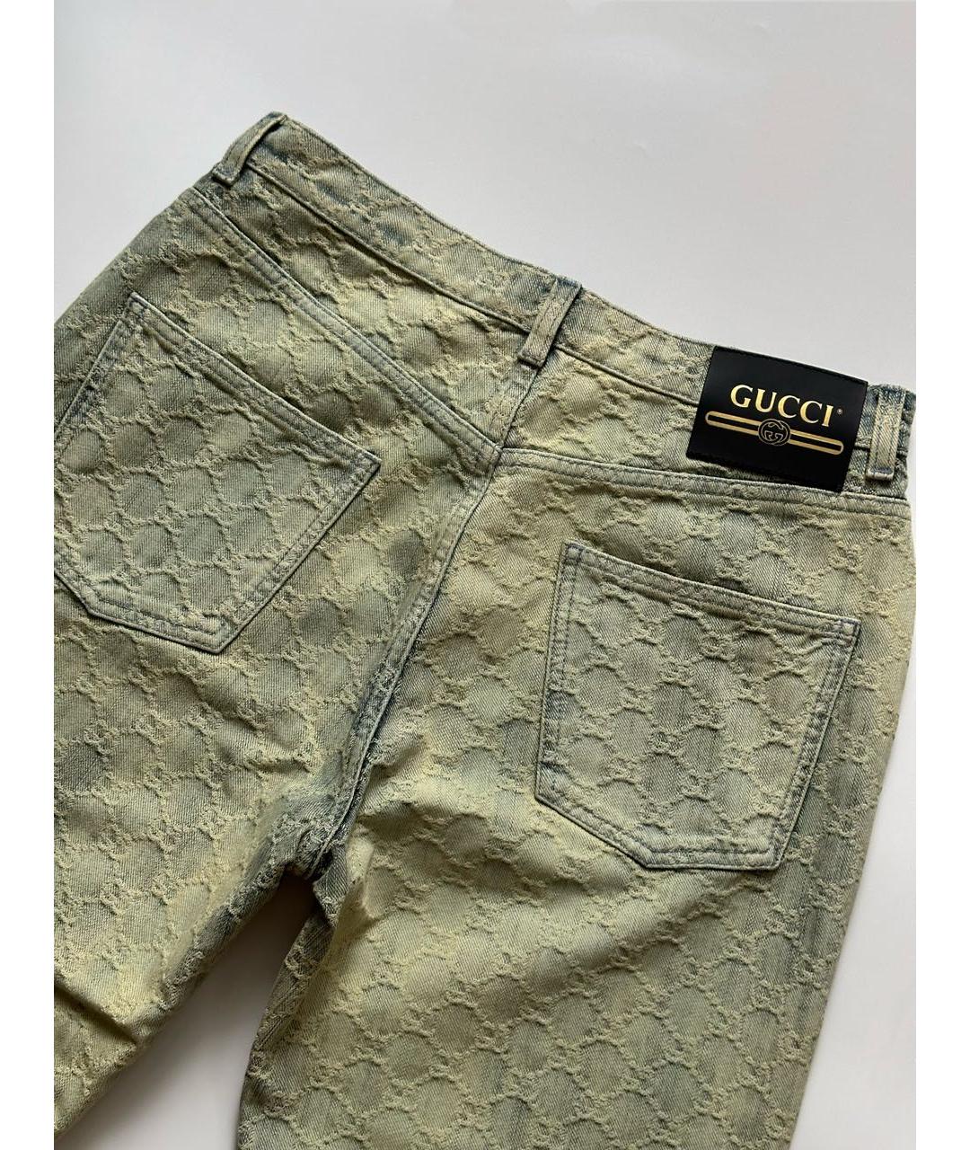 GUCCI Хлопковые прямые джинсы, фото 2