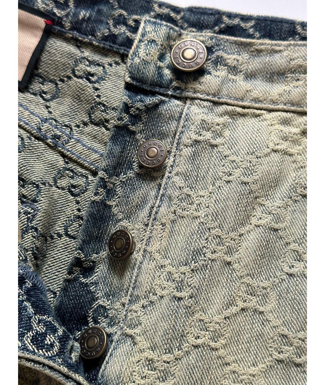 GUCCI Хлопковые прямые джинсы, фото 3