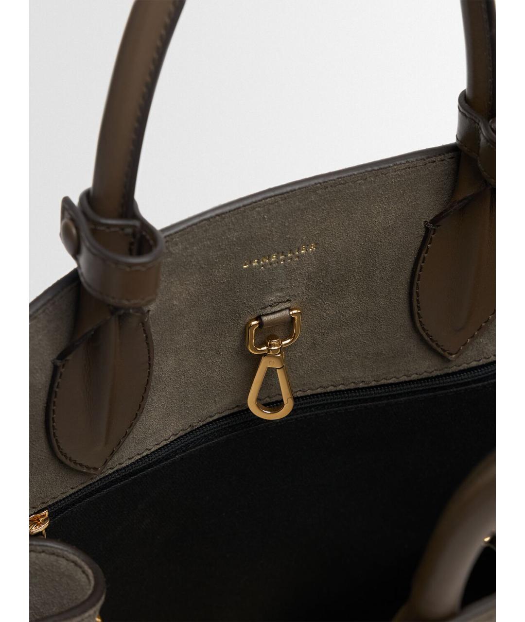 DEMELLIER Коричневая замшевая сумка тоут, фото 4