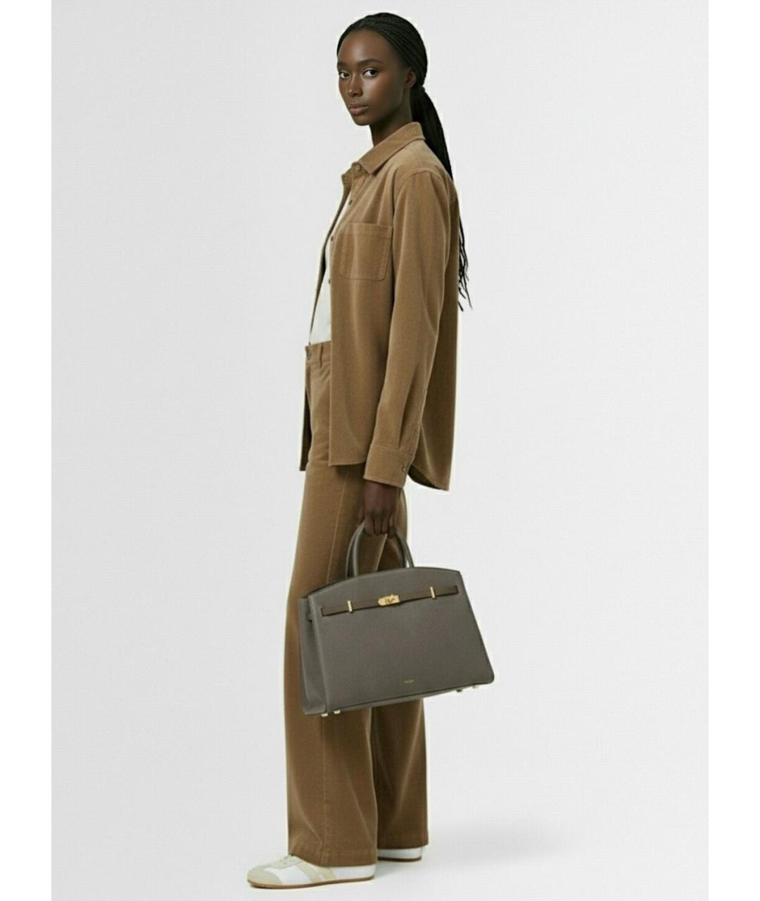 DEMELLIER Коричневая замшевая сумка тоут, фото 6