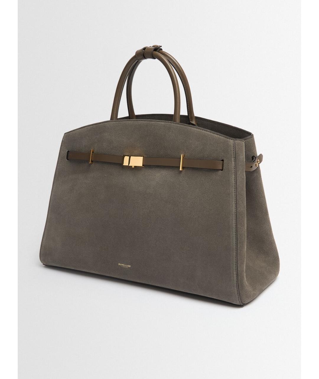 DEMELLIER Коричневая замшевая сумка тоут, фото 2