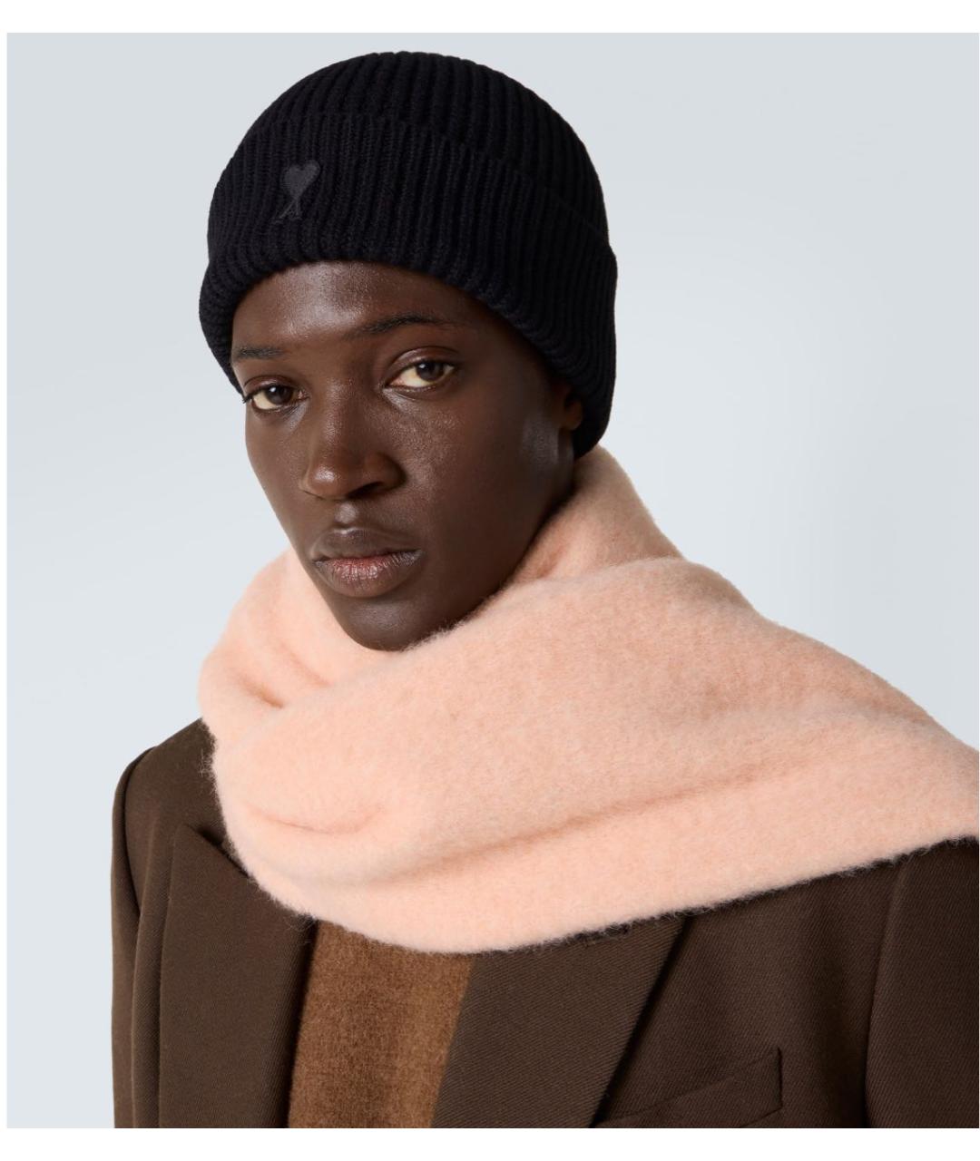 Ami Paris Черная шерстяная шапка, фото 5