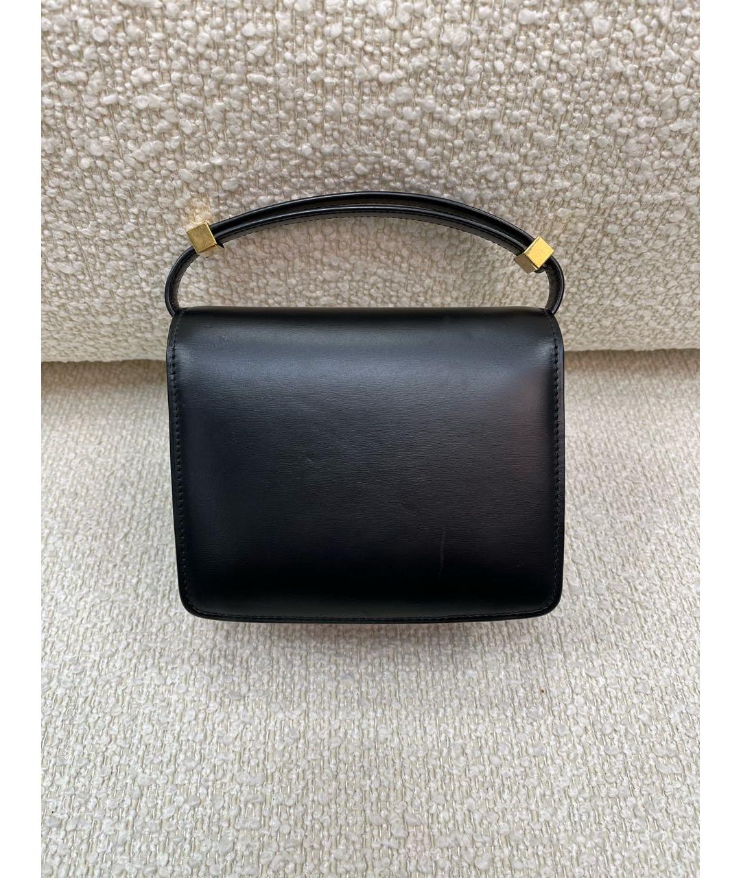 CELINE Черная кожаная сумка с короткими ручками, фото 3