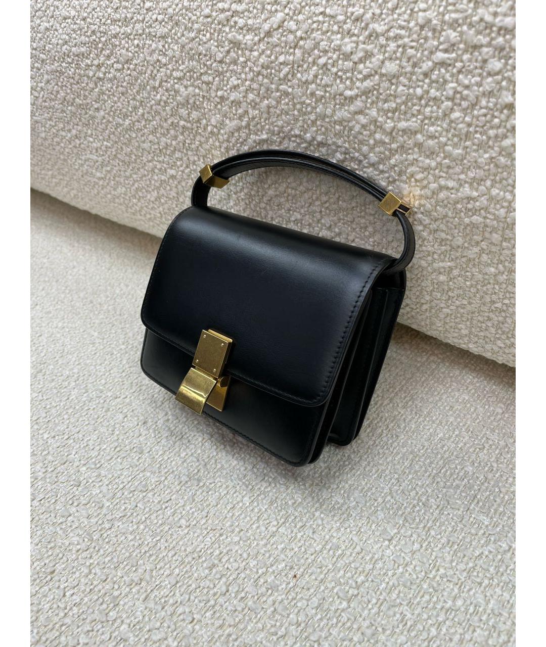 CELINE Черная кожаная сумка с короткими ручками, фото 5