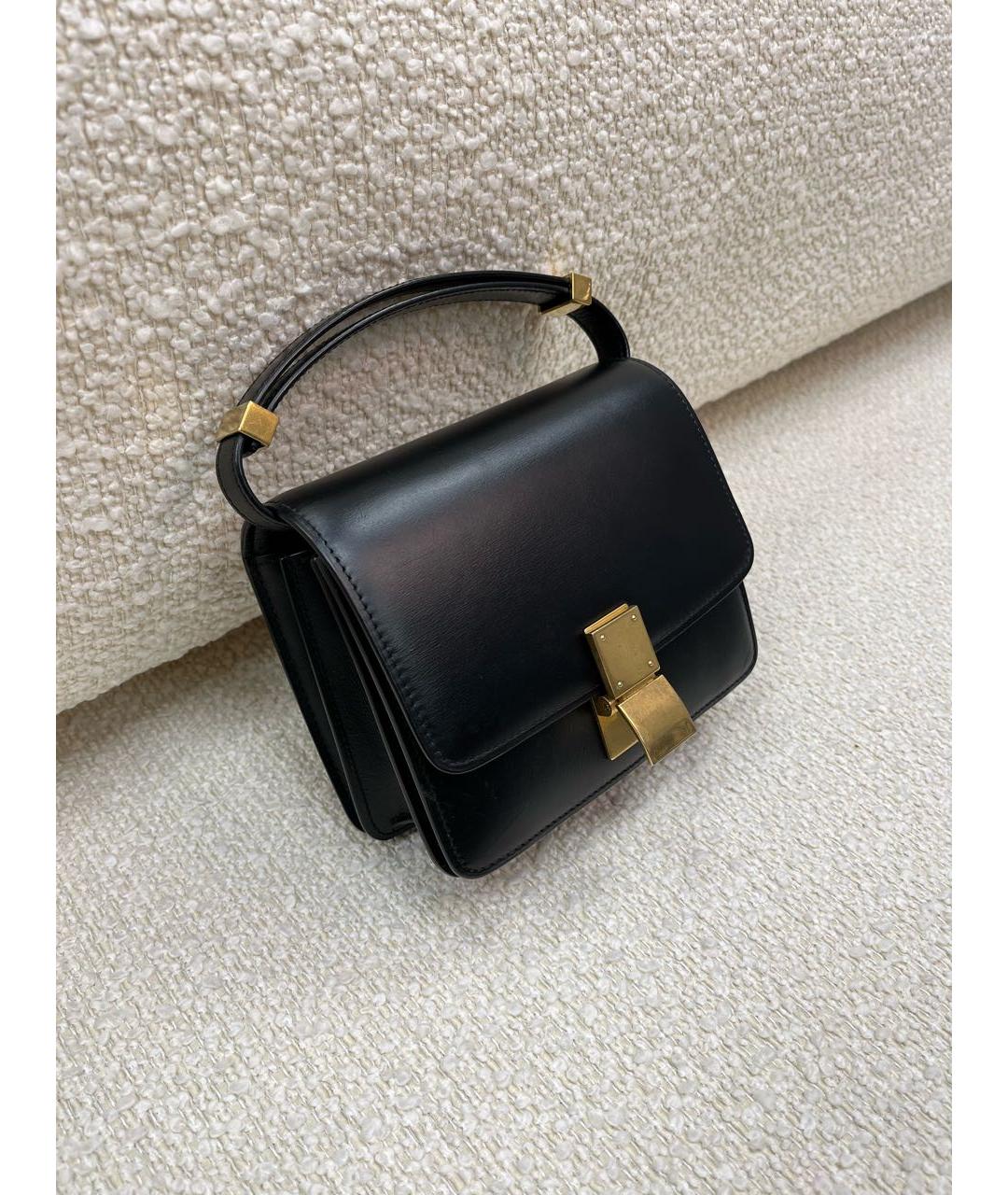 CELINE Черная кожаная сумка с короткими ручками, фото 2