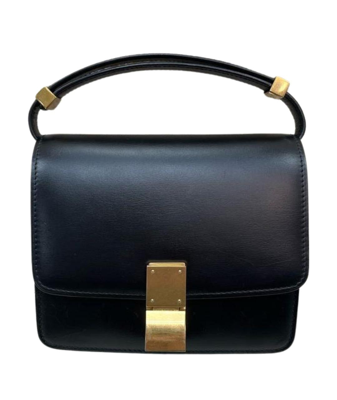 CELINE Черная кожаная сумка с короткими ручками, фото 1