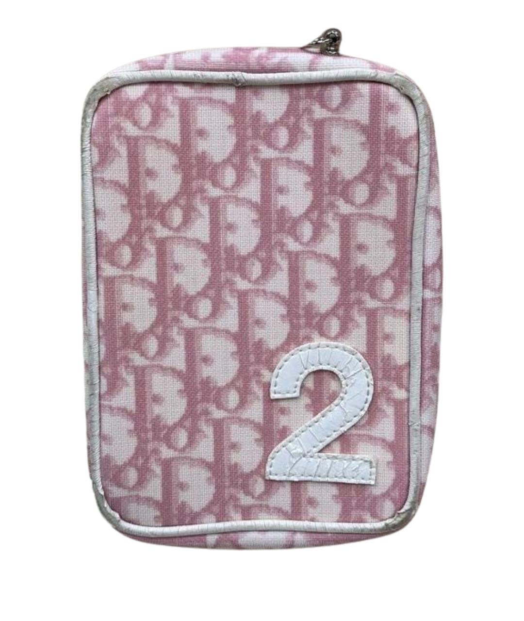 CHRISTIAN DIOR Розовая тканевая сумка с короткими ручками, фото 1