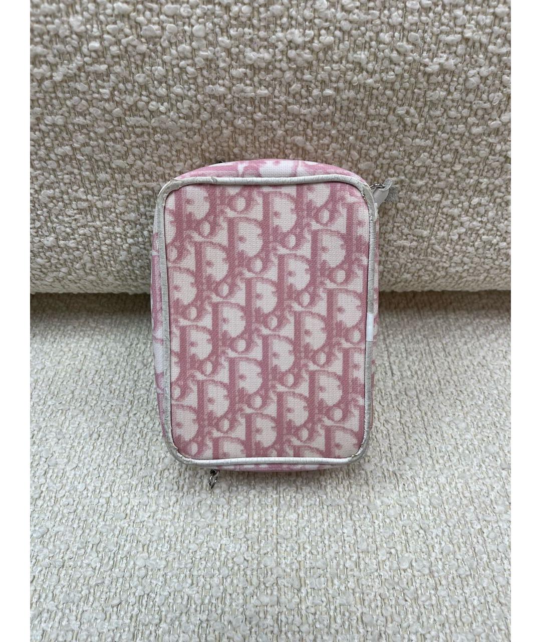 CHRISTIAN DIOR Розовая тканевая сумка с короткими ручками, фото 3