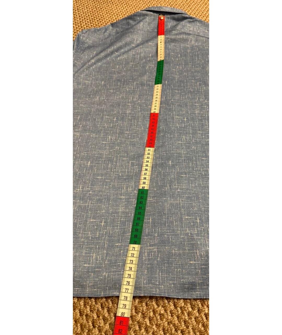 ZILLI Голубая хлопковая кэжуал рубашка, фото 6