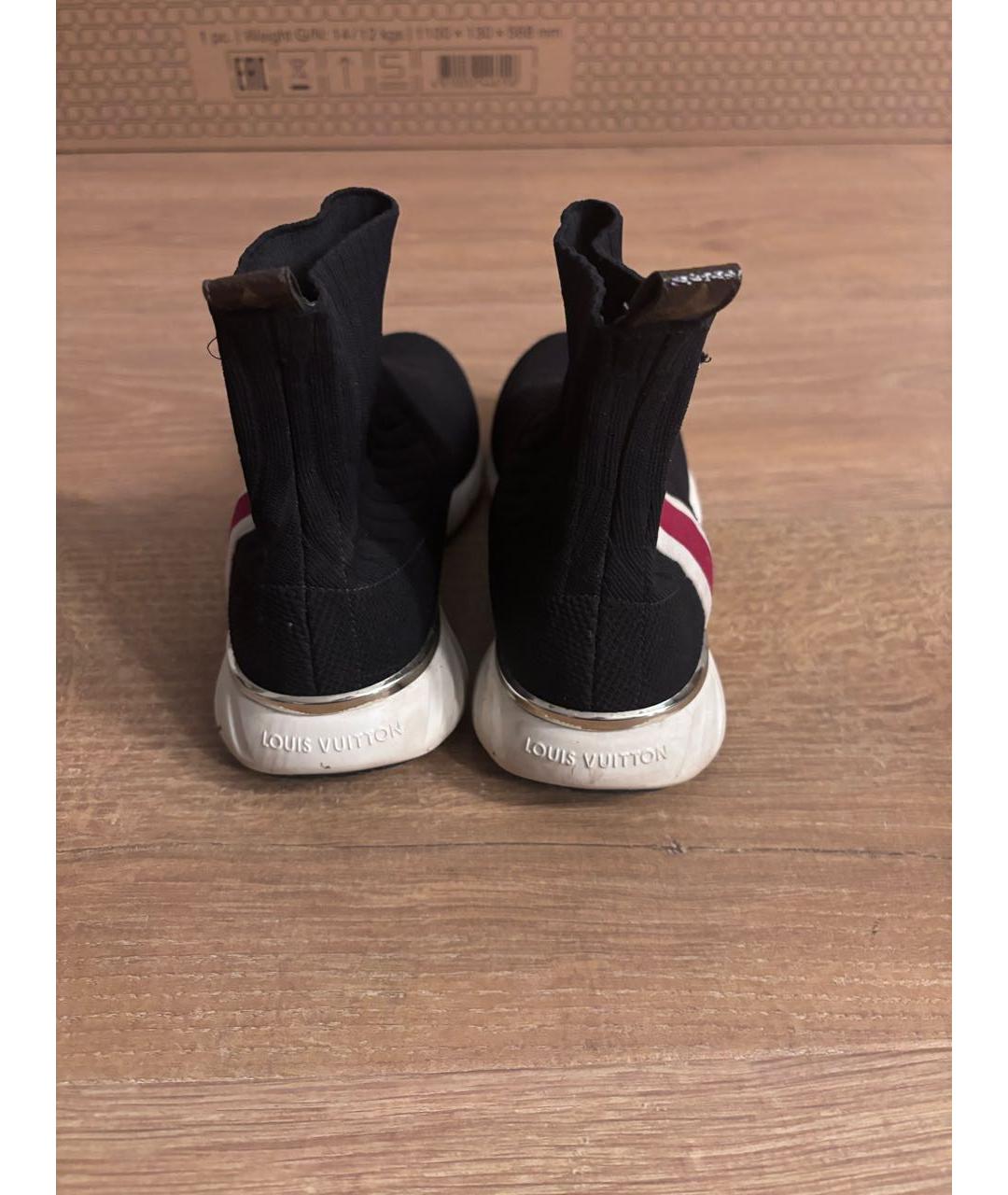 LOUIS VUITTON Черные текстильные кроссовки, фото 4