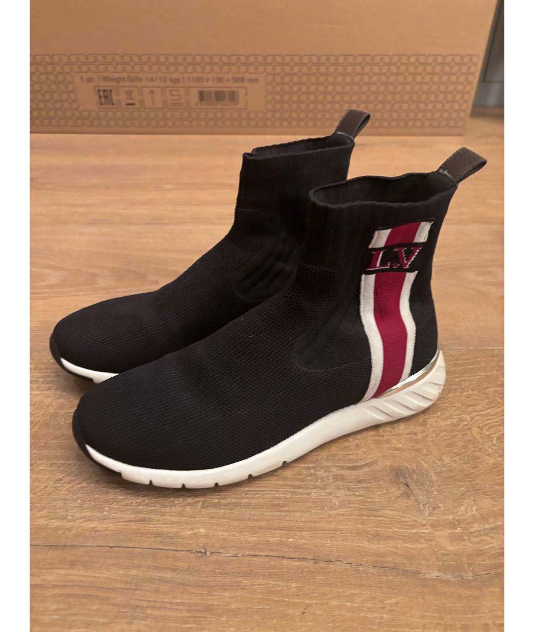 LOUIS VUITTON Черные текстильные кроссовки, фото 2